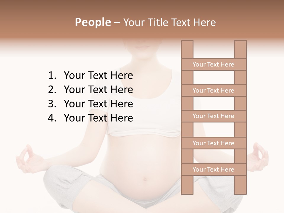 Crossed Legs Meditating Prepared PowerPoint Template