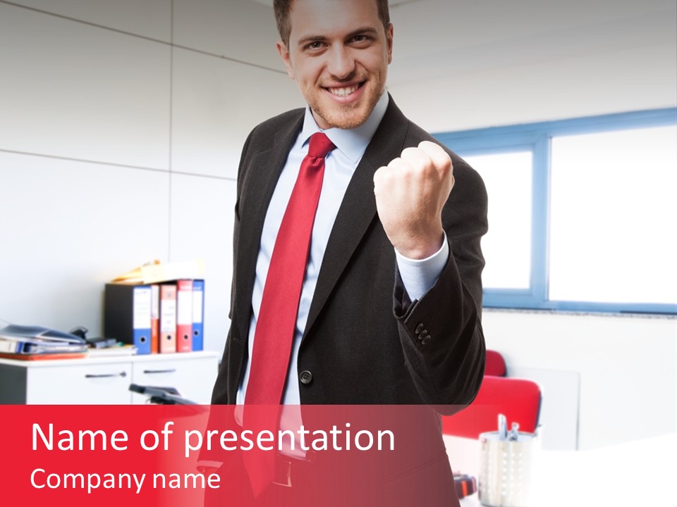 Work Manager Win PowerPoint Template