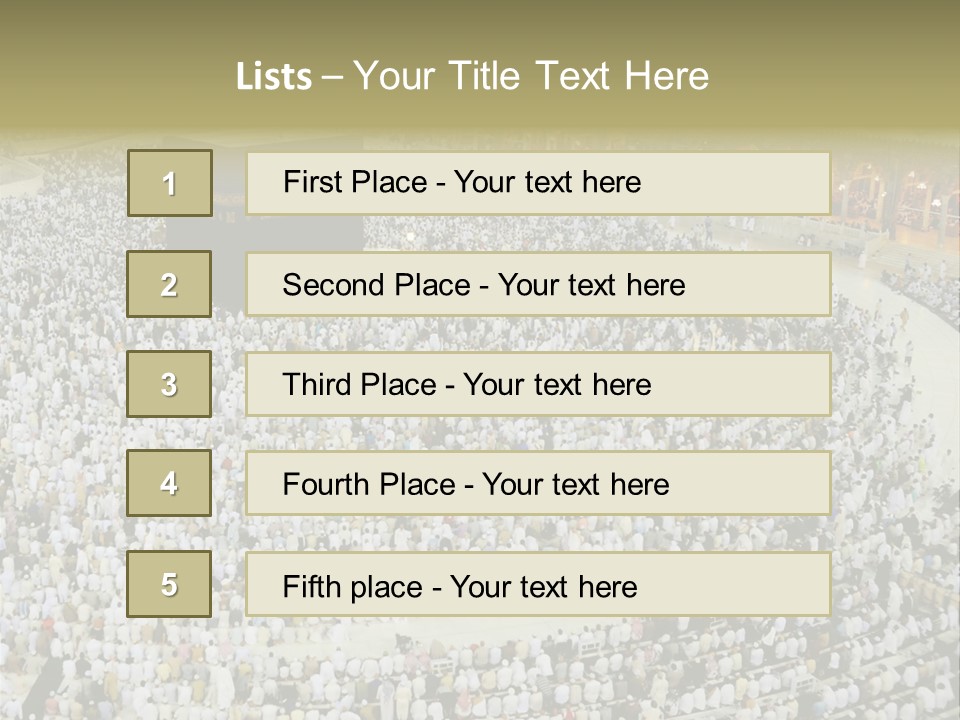 Group Arabia Mekah PowerPoint Template