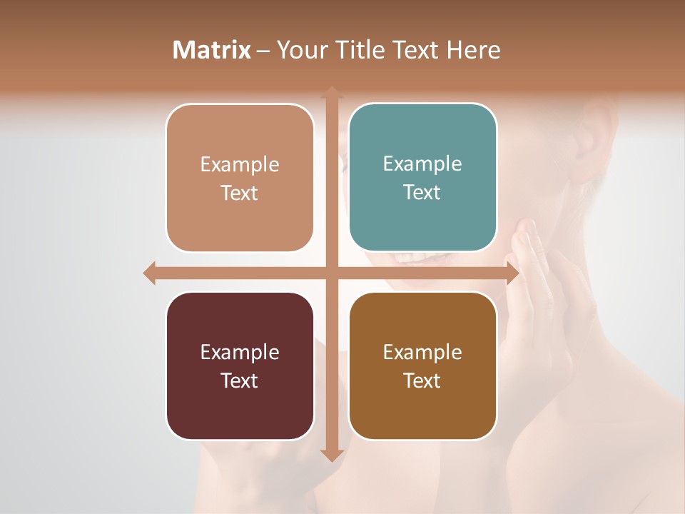 Smiling Person Pampering PowerPoint Template