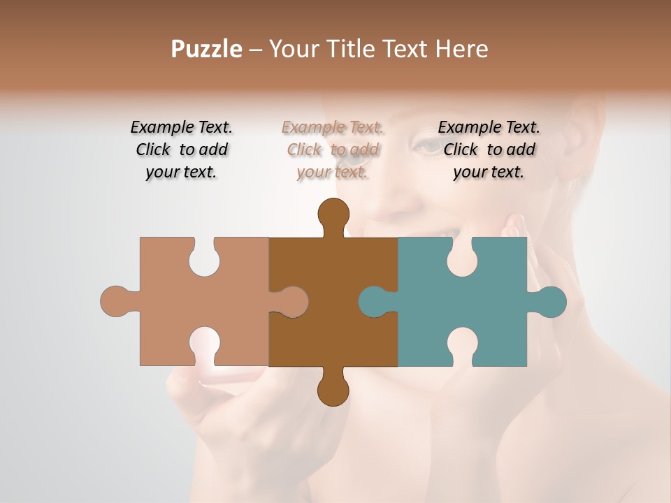 Smiling Person Pampering PowerPoint Template