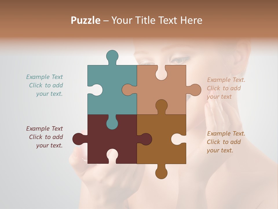 Smiling Person Pampering PowerPoint Template