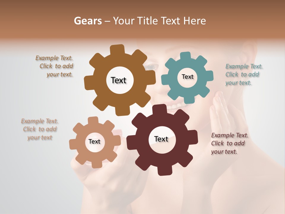 Smiling Person Pampering PowerPoint Template