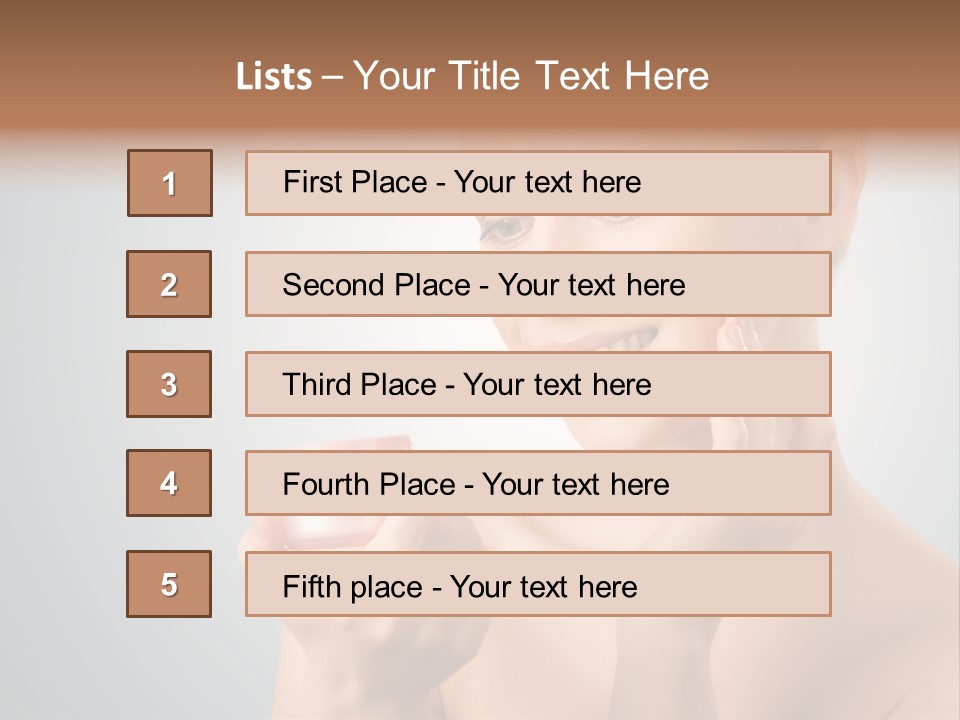 Smiling Person Pampering PowerPoint Template