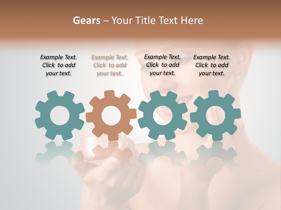 Smiling Person Pampering PowerPoint Template