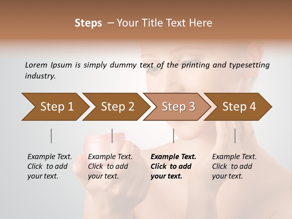 Smiling Person Pampering PowerPoint Template