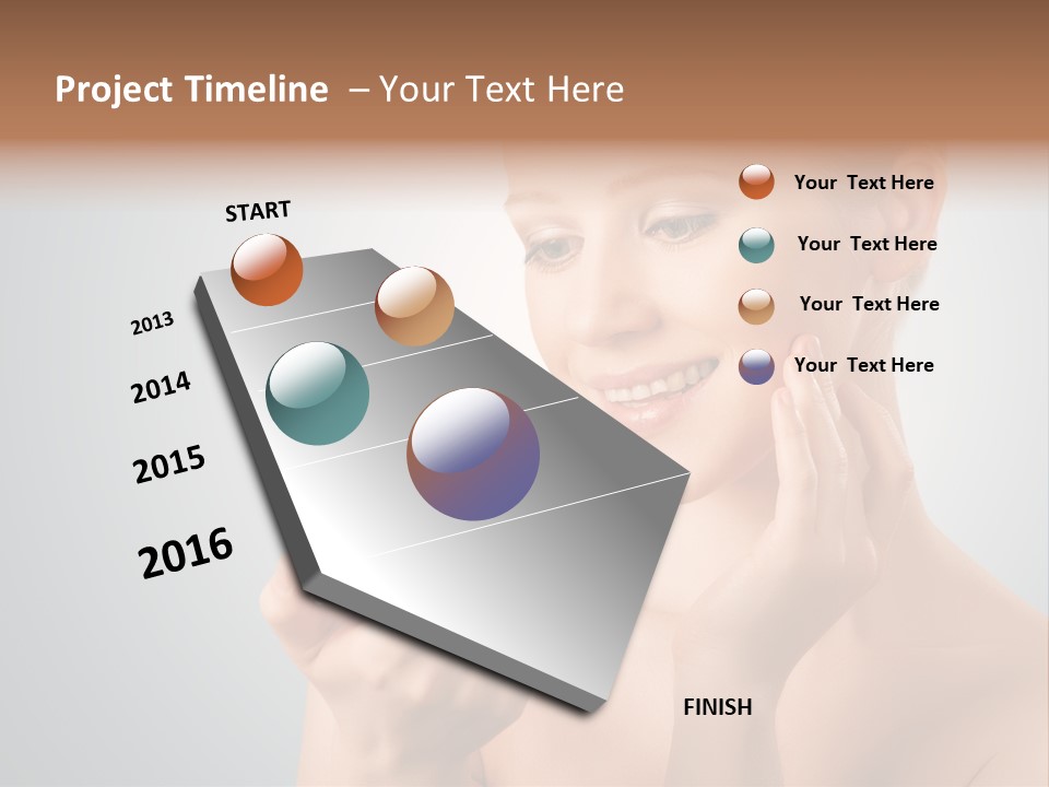 Smiling Person Pampering PowerPoint Template