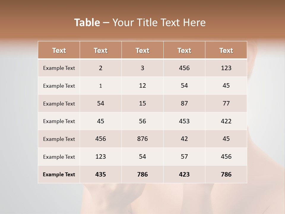 Smiling Person Pampering PowerPoint Template