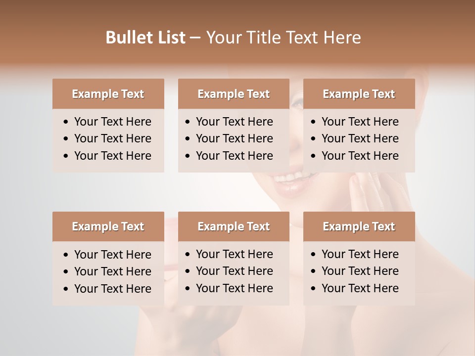 Smiling Person Pampering PowerPoint Template