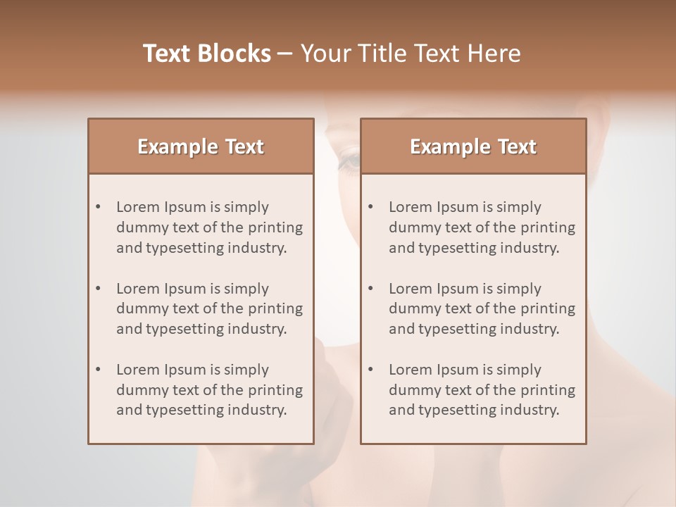 Smiling Person Pampering PowerPoint Template