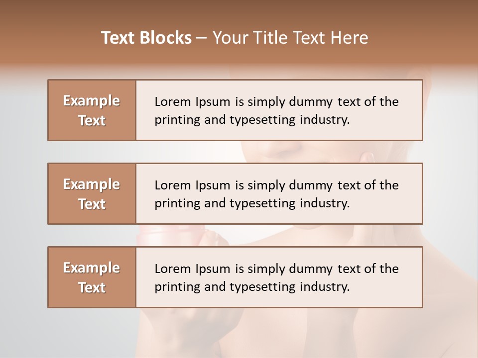 Smiling Person Pampering PowerPoint Template