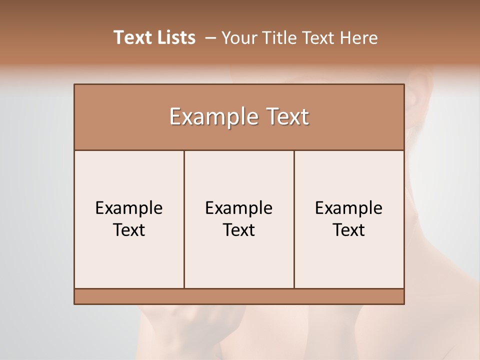 Smiling Person Pampering PowerPoint Template