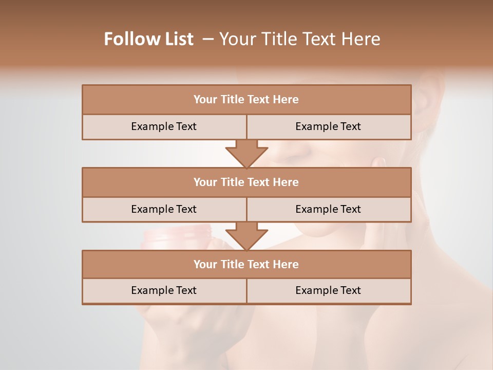 Smiling Person Pampering PowerPoint Template