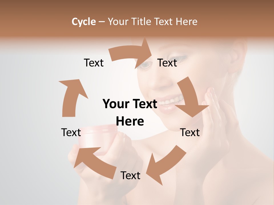 Smiling Person Pampering PowerPoint Template