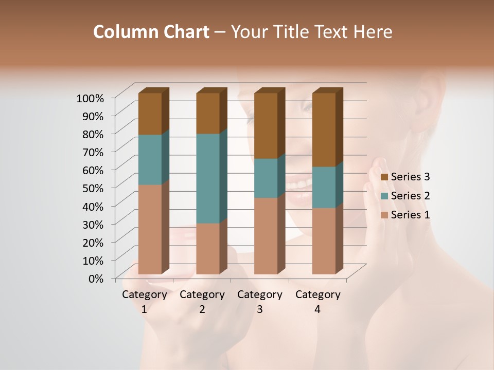 Smiling Person Pampering PowerPoint Template