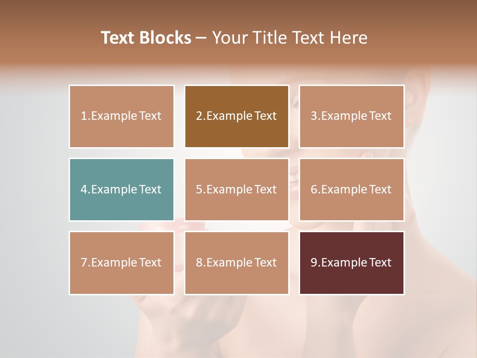 Smiling Person Pampering PowerPoint Template