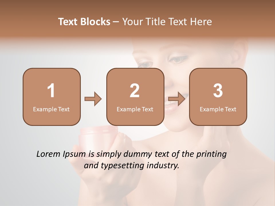Smiling Person Pampering PowerPoint Template