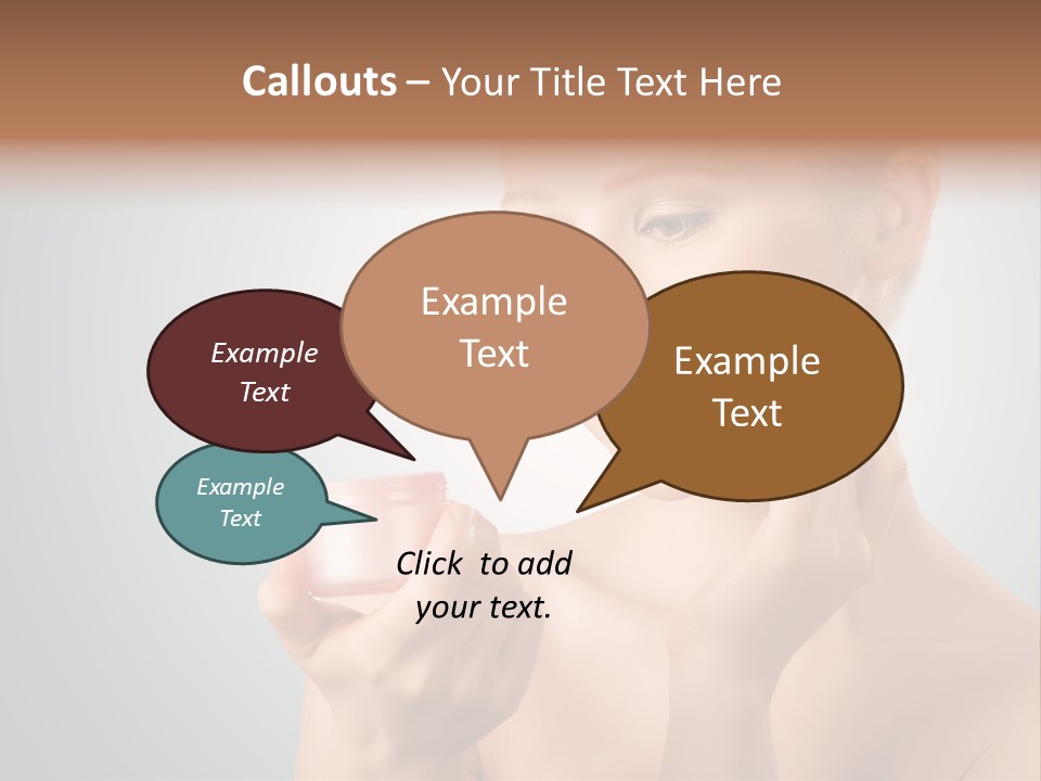 Smiling Person Pampering PowerPoint Template