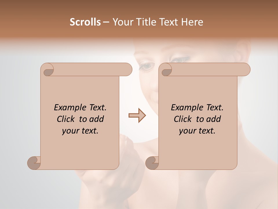 Smiling Person Pampering PowerPoint Template