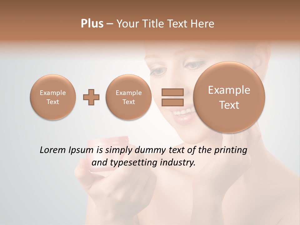 Smiling Person Pampering PowerPoint Template
