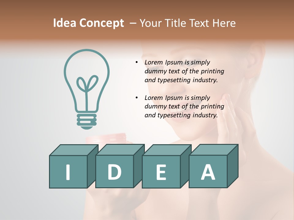 Smiling Person Pampering PowerPoint Template