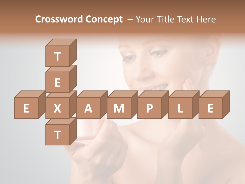 Smiling Person Pampering PowerPoint Template