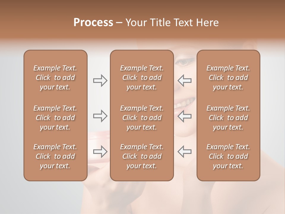 Smiling Person Pampering PowerPoint Template