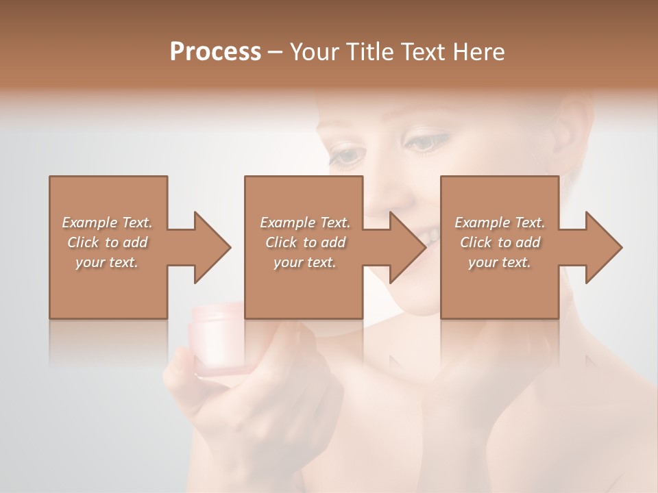 Smiling Person Pampering PowerPoint Template