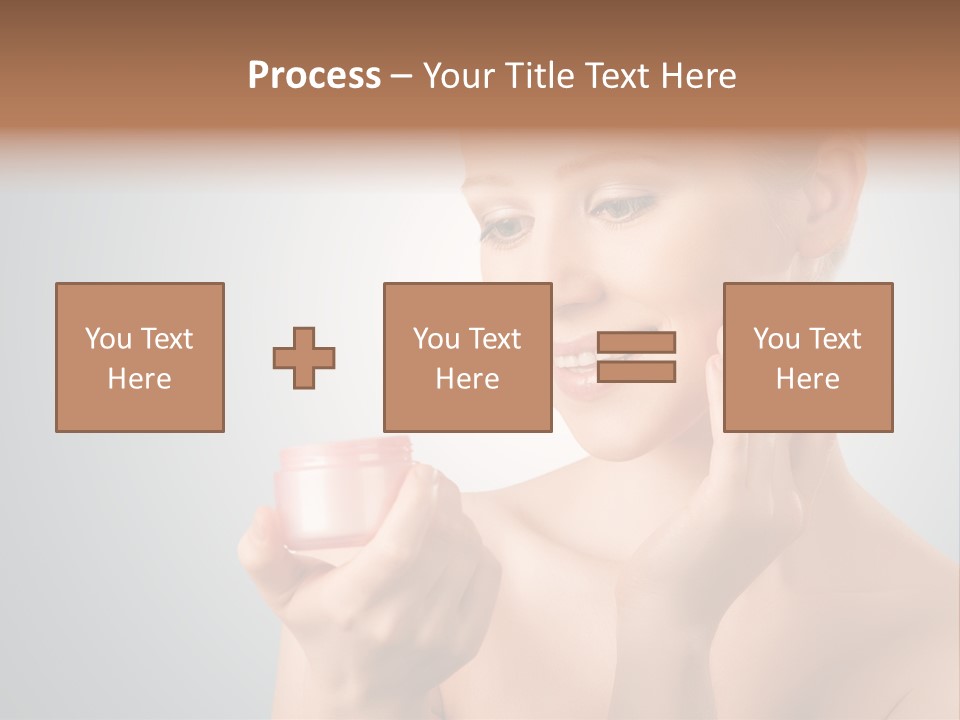 Smiling Person Pampering PowerPoint Template