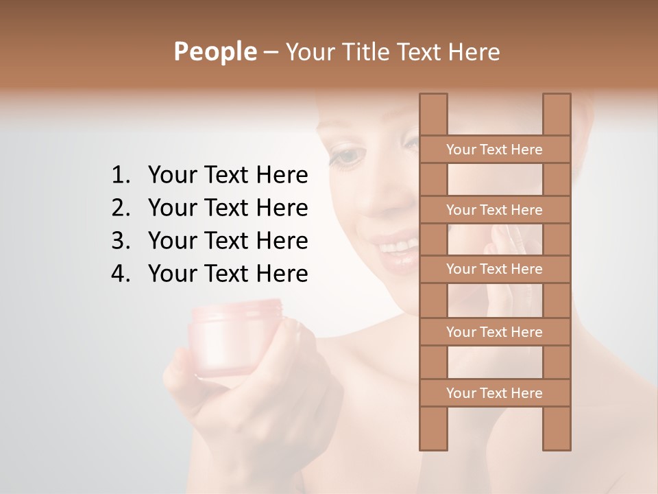 Smiling Person Pampering PowerPoint Template