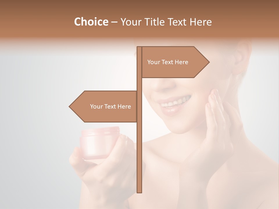 Smiling Person Pampering PowerPoint Template