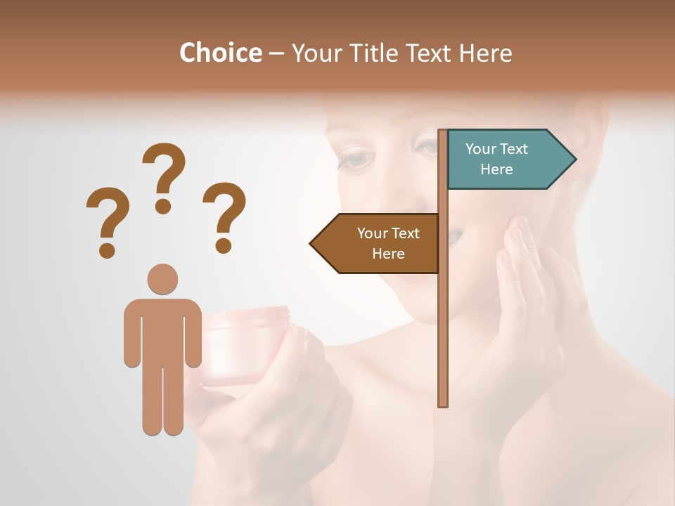 Smiling Person Pampering PowerPoint Template