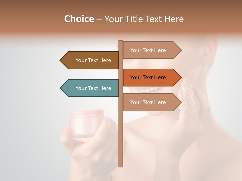 Smiling Person Pampering PowerPoint Template