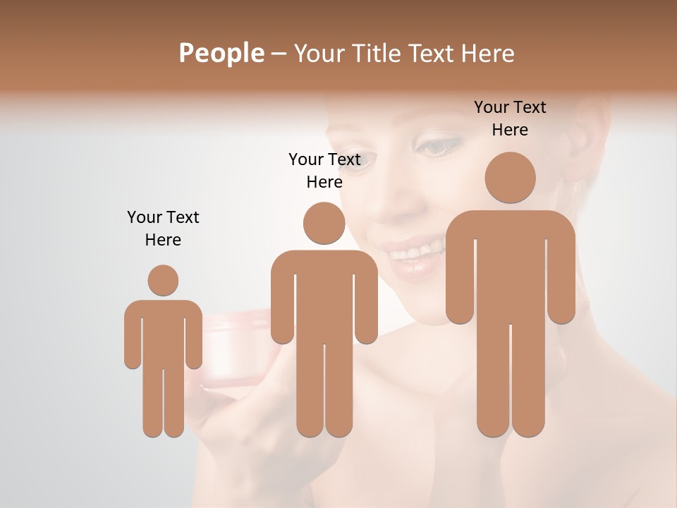 Smiling Person Pampering PowerPoint Template