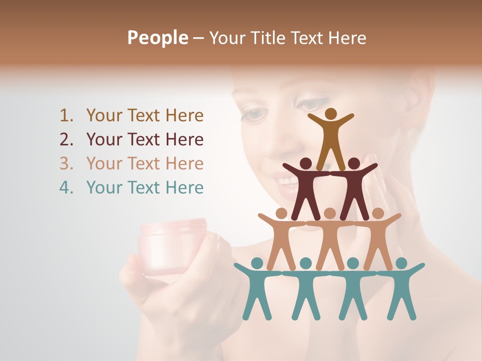 Smiling Person Pampering PowerPoint Template