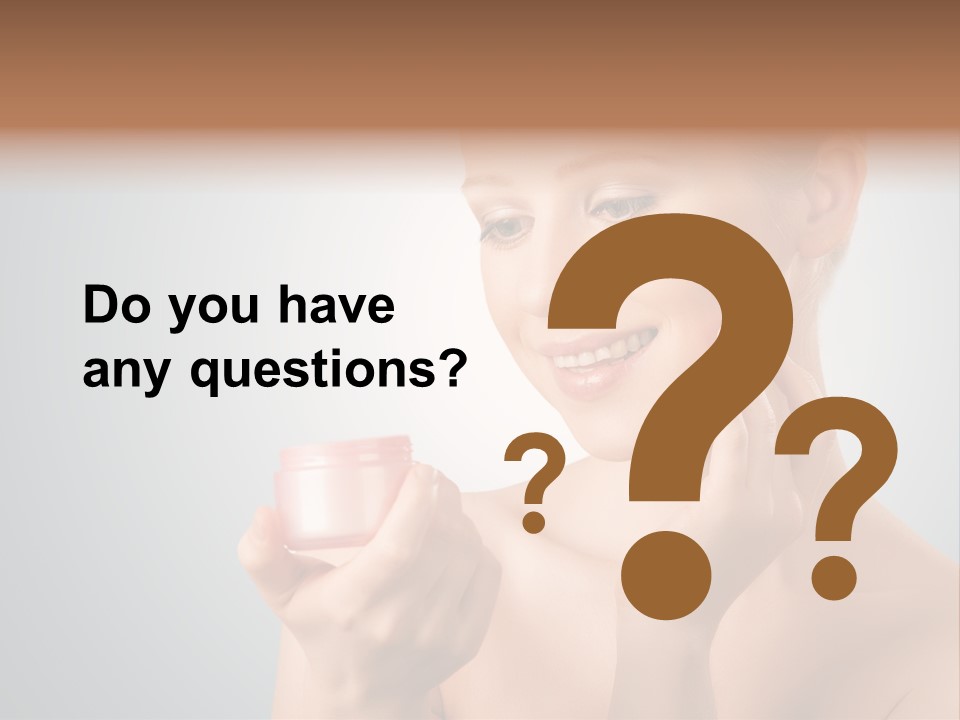 Smiling Person Pampering PowerPoint Template