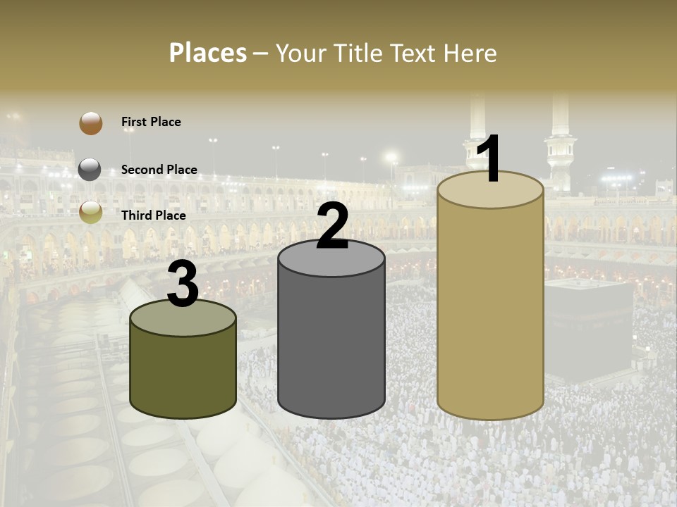 Mosque Circumambulate Background PowerPoint Template