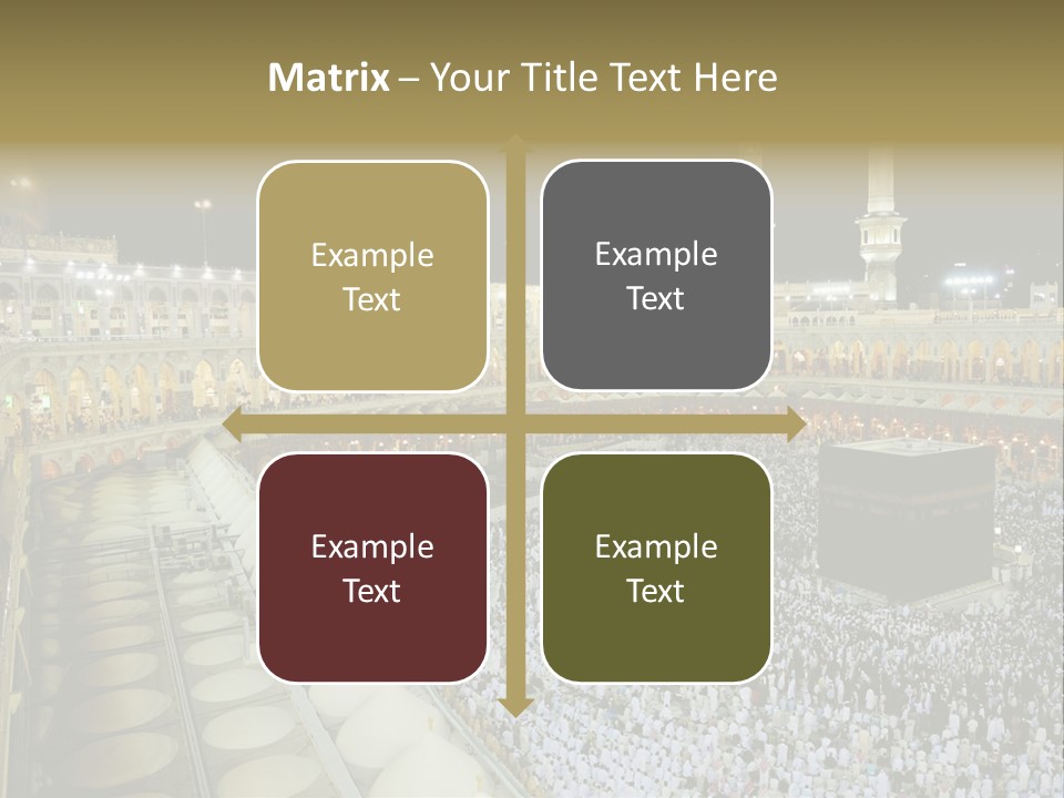 Mosque Circumambulate Background PowerPoint Template