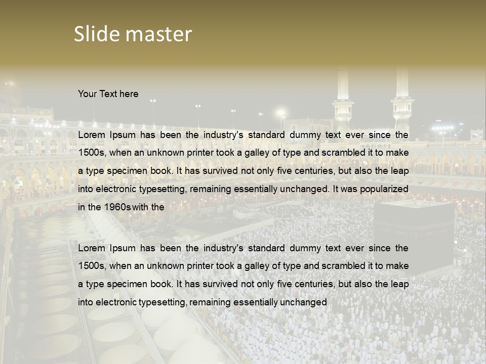 Mosque Circumambulate Background PowerPoint Template