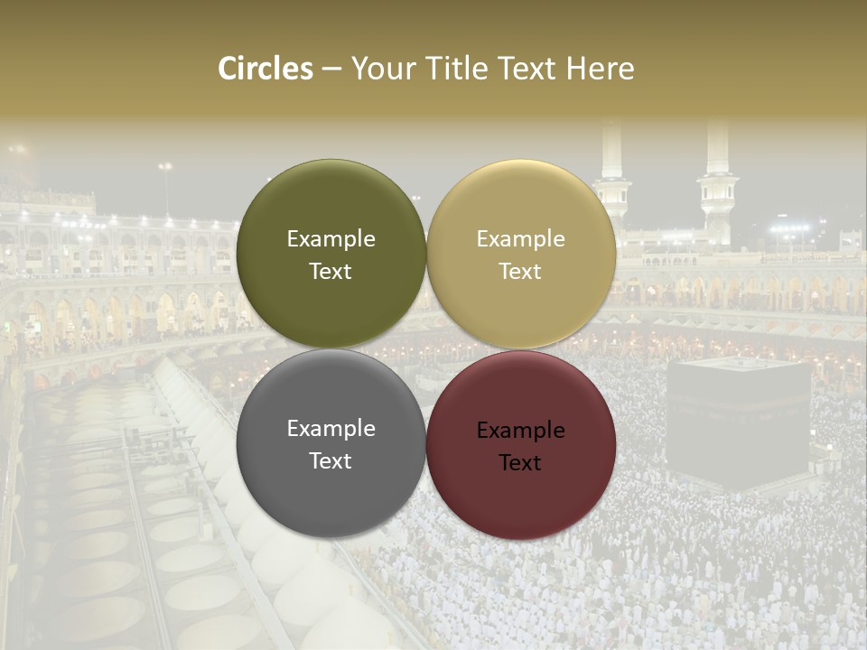 Mosque Circumambulate Background PowerPoint Template