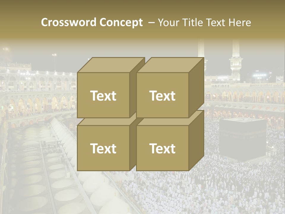 Mosque Circumambulate Background PowerPoint Template