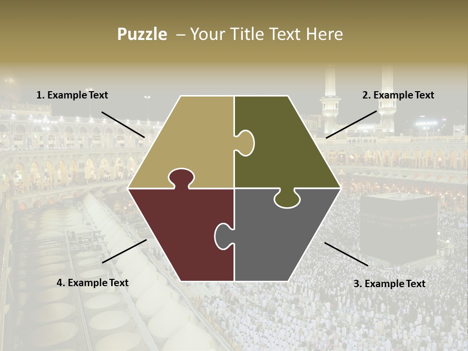 Mosque Circumambulate Background PowerPoint Template