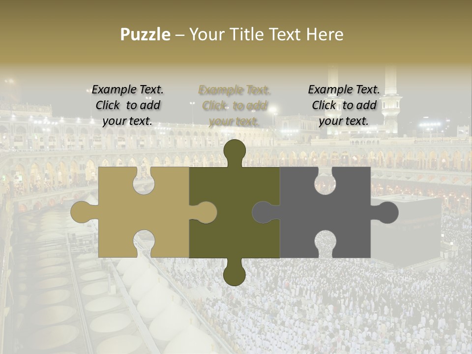 Mosque Circumambulate Background PowerPoint Template