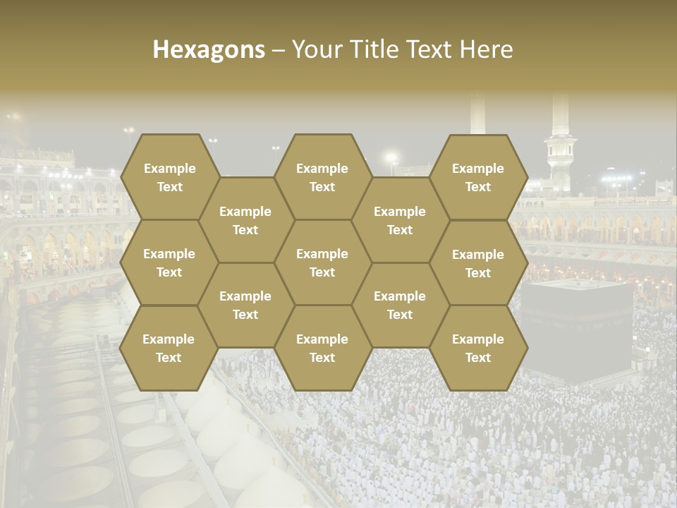 Mosque Circumambulate Background PowerPoint Template