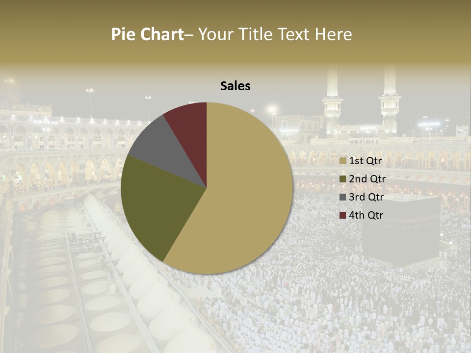 Mosque Circumambulate Background PowerPoint Template