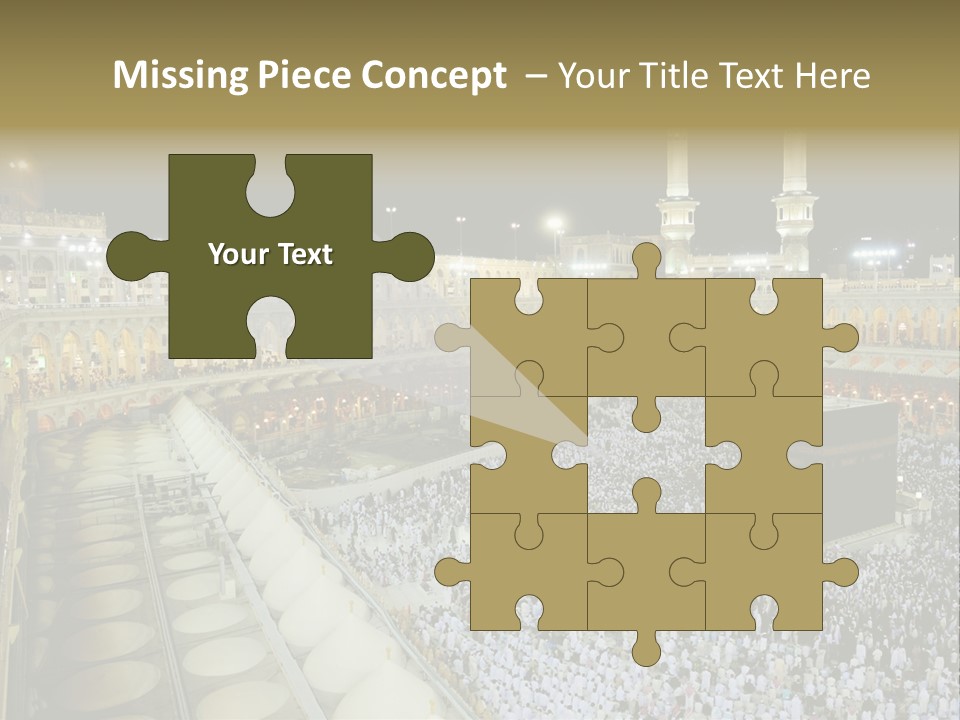Mosque Circumambulate Background PowerPoint Template