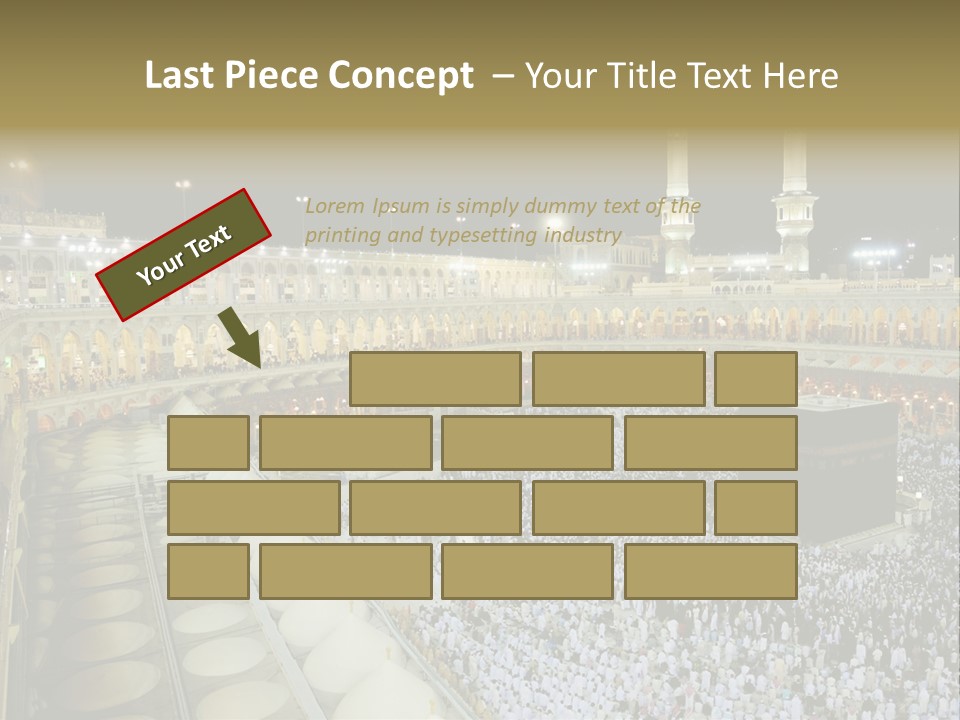 Mosque Circumambulate Background PowerPoint Template