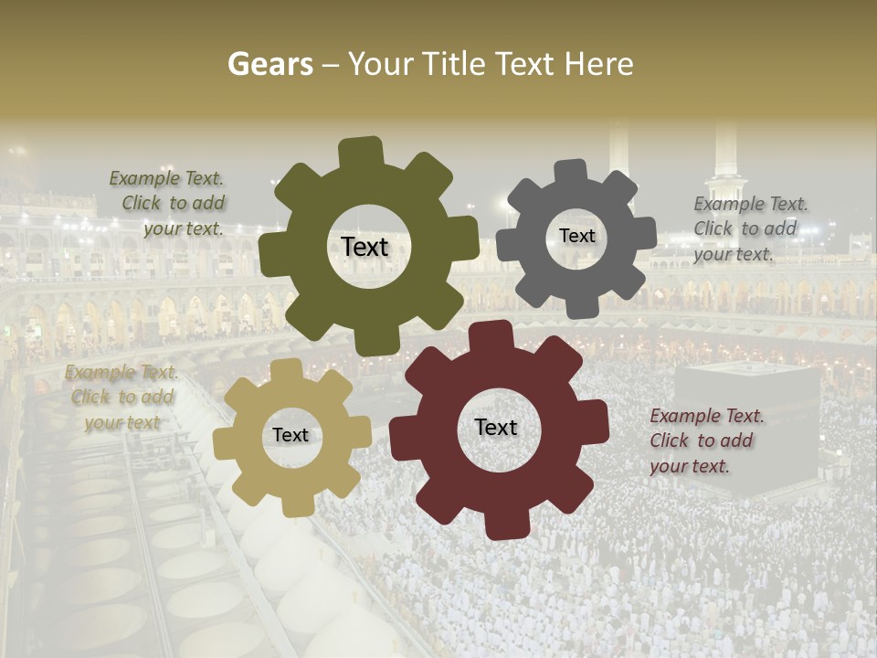 Mosque Circumambulate Background PowerPoint Template