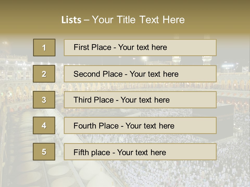 Mosque Circumambulate Background PowerPoint Template