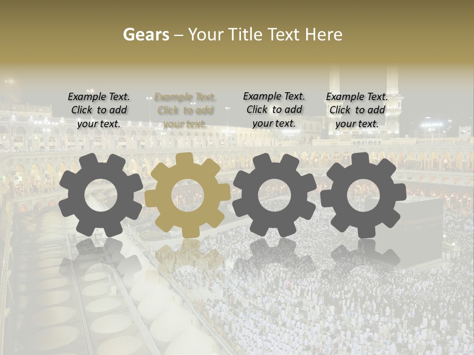 Mosque Circumambulate Background PowerPoint Template